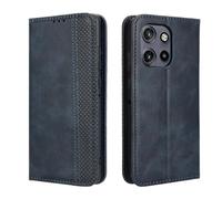 Dedux Portafoglio Custodia Cover per Motorola Edge 50 Neo, Cover Biglietti Visita Pelle Retro con Chiusura Magnetica Premium Pu Flip. Blu