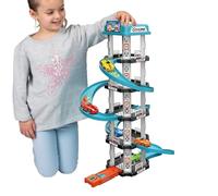 DEE CAR RAMP POECH - Circuito garage realistico con elevatore manuale | Giocattoli educativi ABS per bambini, regole di apprendimento e regole di sviluppo Abilità sociali