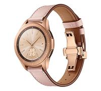 Dee Plus 20mm Cinturino in Pelle Compatibile con Samsung Galaxy Watch 42mm/Gear S2 Classic/Huawei Watch 2, Ricambio in vera pelle metallo a sgancio rapido in acciaio inossidabile Cinturino Wrist Band