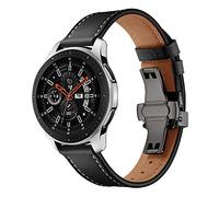 Dee Plus 20mm Cinturino in Pelle Compatibile con Samsung Galaxy Watch 42mm/Gear S2 Classic/Huawei Watch 2, Ricambio in vera pelle metallo a sgancio rapido in acciaio inossidabile Cinturino Wrist Band