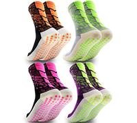 Dee Plus Antiscivolo-Calze da Calcio, Calzini Antiscivolo, Donna Uomo Colorate Calze Antiscivolo ABS di Cotone, Cuscinetti in Gomma, per Calcio Corsa Bici Ciclismo Escursionismo Basket Yoga