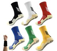 Dee Plus Ragazza Ragazzo Sportive Calze Calzini Antiscivolo ABS di Cotone Fitness, Calcio, Pallacanestro, All'aperto | Allenamento a Piedi Nudi Cadute Prevenzione per età 6-11 (Blu)