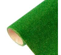 Deeabo 100 * 50cm Tappetino Decorativo Erba Artificiale, Nylon Prato In Miniatura Costruzione Giardino Tappetino Erba Decorazione, Fai Da Te Modello Architettonico Fatto A Mano Carta, Verde Scuro