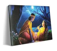 DEEBOW Poster decorativo da parete con Radha Krishna Adbhut, poster decorativo su tela, stampa moderna, per camera da letto, 30 x 45 cm