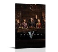 DEEBOW Poster decorativo da parete con Vikings, stampa moderna su tela, poster decorativo per camera da letto, 40 x 60 cm