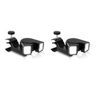 Deechate 2 luci per barbecue impermeabili, con interruttore a pressione e 10 luci LED super luminose per barbecue, e luce flessibile