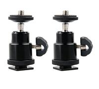 Deechate 2 mini testa a sfera in lega di alluminio da 1/4 di pollice con slitta flash per fotocamera DSLR SLR DC Mini DV Monitor ecc