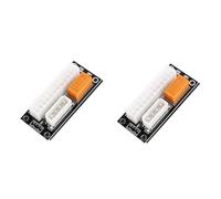 Deechate 2X Adattatore di Sincronizzazione per Alimentatore Doppio PSU Add2Psu ATX 24Pin Un 4Pin Connettore Sincrono di Risalita Minatore Minerario