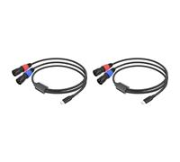 Deechate 2X Audio AUX da Tipo C A Doppio XLR Audio da USB C A Doppio XLR Stereo da Tipo C A XLR con Uscita da 100 Cm