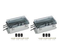 Deechate 2X Coperchio per di Prolunga da Esterno 9x5x4,3 Pollici per Protezione Esterna Impermeabile per Scatola Elettrica per Presa di Corrente