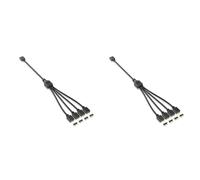 Deechate 2X di Prolunga 5V un 3 Pin per Scheda Madre del Computer Prolunga di Connessione Hub 1 Punto 4 Splitter ARGB, Nero
