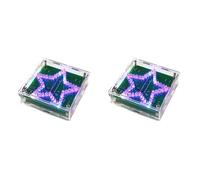 Deechate 2X Kit Elettronico DIY Suite di Saldatura Kit di Circuiti Stampati Un LED Lampeggianti Un Un Cinque Punte con Un Cinque Punte