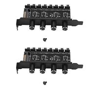 Deechate 2X Pc 8 Canali Fan Hub 4 Manopola Regolatore di velocità della Ventola di Raffreddamento per Case CPU HDD Vga Ventola Pwm Potenza Staffa Pci da Controllo Ventola 12V
