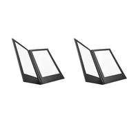 Deechate 2X Ricaricabile LED Menu Book PU Pelle Display Book Night Club Ristoranti Birra Bar Negozio Cafe Due Pagine
