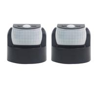 Deechate 2X Sensore di Movimento Impermeabile A Doppia Sonda A Infrarossi IP65 AC 220V-240V Rilevatore di Movimento PIR Automatico 120 °Nero