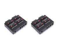 Deechate 2X SP-24 Mini 2-IN-4-OUT Selettore Audio Stereo Amplificatore Switcher Box Splitter per Altoparlanti