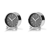 Deechate 2X Sveglia Ticchettio, Orologio da Comodino Silenzioso da 4 Pollici per Ha Il Sonno Pesante, Orologio Analogico Un Batteria, per L'Home