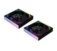 Deechate 2X V2RS Case Fan Magic Block Free Splicing 120mm Computer PC 12V Chassis Fan Lian 3PIN 5V ARGB Luce Li Nero, A
