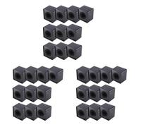 Deechate 30PZ Microfono MarkFlag Mic Station-Cube Square Interview Box Stand Flags Shaped Holder Reporter Injection,Black