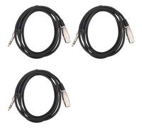 Deechate 3X da 6,35 mm 1/4 Pollice da TRS A XLR da A Femmina da 3 Pin Femmina Stereo per Microfono Audio (6 Piedi)