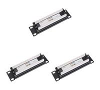 Deechate 3X Rete Rack per Pannello Patch CAT6 A 8 Porte, Montaggio su Rack 1U da 6.89 Pollici con Presa RJ45 per Telaio di Domestico