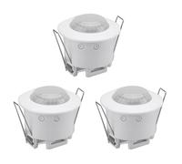 Deechate 3X Rivelatore di Movimento PIR da Incasso un Soffitto, Rilevatore Regolabile un Infrarossi per Corridoi, Magazzini, Scale, Portici, Luci, Interruttori