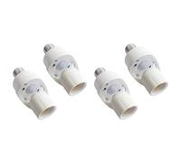 Deechate 4x Adattatore per Portalampada con Sensore di Movimento PIR E27 Intelligente, Accensione/Spegnimento Automatico con Induzione Radar e Infrarossi Regolabili