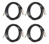 Deechate 4X da 6,35 mm 1/4 Pollice da TRS A XLR da A Femmina da 3 Pin Femmina Stereo per Microfono Audio (6 Piedi)