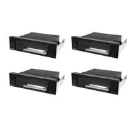 Deechate 4X Universal Hot Swap Mobile Rack per 2.5 Pollici o 3.5 Pollici SSD/HDD, Interni Tray-less Hard Drive Backplane Enclosure