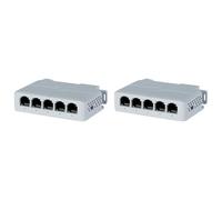 Deechate 5 Porte 10/100Mbps POE Extender 1 in 4 Out Interruttore di Rete Ripetitore Supporto IEEE802.3af/At/Bt per PoE Switch NVR IPC 2Pcs