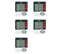 Deechate 5X Timer da Cucina Digitale con Funzione Sveglia/Termometro per Cucinare, Timer per Uova, Timer in Classe per Insegnante