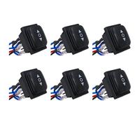 Deechate 6X Interruttore di Inversione di Polarità Momentaneo, Attuatore Motore di Controllo Impermeabile, Interruttore A Levetta A 6 Pin e 3 Posizioni