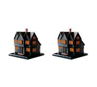 Deechate Bruciatore di Incenso della Casa delle Streghe di Salems Massachusetts Witch House per Halloween, Vacanze di Natale, Ornamento Bruciatore di Incenso 2 Pezzo