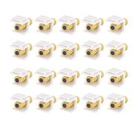 Deechate Confezione da 20 Connettori RG6, Connettore per Coassiale Connettori Tipo F RG6 per Piastra un Parete e Pannello di Permutazione