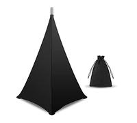 Deechate Copertura per Supporto per Altoparlante, Supporto per Altoparlante DJ Gonna per Treppiede con Borsa per Il Trasporto, Copertura Nera Un 360 Gradi per Matrimonio, Concerto Teatrale