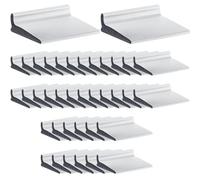 Deechate Guarnizioni Angolari Autoadesive per Porte con Telaio, Tappi Antispiffero, per Isolamento Acustico e Protezione Dagli Agenti Atmosferici, 50 Pezzi (Bianco)