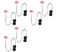 Deechate Occhi luminosi a LED per Halloween, con timer, 6 pezzi che si illuminano scheletro, occhi horror fai da te per maschere, zucche, lapidi, puntelli A