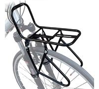 Deechate Portapacchi Anteriore per Bicicletta, Portapacchi da Viaggio nel Acciaio Portapacchi per Bici da Strada da Montagna con capacità di 15 kg
