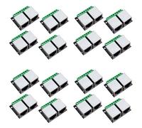Deechate Scheda di Breakout Terminale Doppio Femmina Ethernet RJ45 da 16 Pezzi, Terminale Adattatore di Rete Schermato con Scheda Connettore Passo 3,5 mm