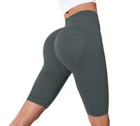 Deedlite Leggins Anticellulite Donna Short, Leggings 3D Modellanti a Compressione Graduata, Pantacollant Sportivi per Yoga e Uso Quotidiano (Grigio Scuro, S)