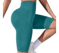 Deedlite Leggins Anticellulite Donna Short, Leggings 3D Modellanti a Compressione Graduata, Pantacollant Sportivi per Yoga e Uso Quotidiano (Verde Scuro, M)