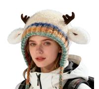Deee Deee Dee Dee Dee - Cappello in pile a maglia calda invernale | per donne, ragazze, ragazzi, viaggi, vacanze, attività all'aria aperta, Color crema, Consulte la descripción