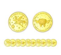 deegbbyi 10 Pezzi Moneta Fatina dei Denti, Moneta Portafortuna Della Fatina dei Denti, Valuta Commemorativa per la Perdita dei Teeth, Regalo Perfett per la Tooth Fairy Coin per Bambini e Bambine
