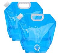 deegbbyi 2 Pezzi Borsa per Acqua Potabile Portatile, 10 Litri Borsa per L'acqua All'aperto Portatile E Pieghevole, Contenitori per Sacche d'Acqua per Acqua Auto Portatili, per Zaino, Picnic, Barbecue