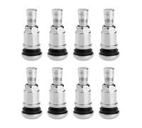 deegbbyi 8 Pezzi Valvole Pneumatici, Valvola Pneumatici Tubeless, Valves de Pneu en Acier Inoxydable, Valvola d'Argento, Valvole a Scatto per Ruota, per Auto, Moto, Biciclette