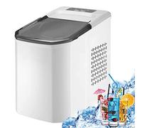 DEEguess Creatore di Cubetti di Ghiaccio Portatile da Appoggio, Macchina per Il Ghiaccio, con Cucchiaio da Ghiaccio/Cestello per Il Ghiaccio, per Uso Domestico/Negozio di tè al Latte 110V