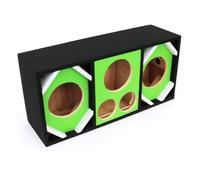 DEEJAY LED D6T2H1VYGREEN Due woofer da 6" più due tweeter e un corno verde vuoto Chuchera altoparlante Enclosure