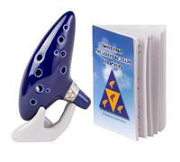 Deekec Zelda, Ocarina a 12 fori in do contralto, con libro di canzoni della leggenda di Zelda, con custodia protettiva