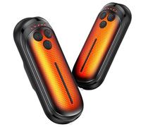 DeeKom Scaldamani ricaricabili 2 in 1, 2 pezzi, 6000 mAh, scaldamani elettrici ricaricabili, scaldamani portatili 2 in 1 con chip intelligenti, all'aperto, caccia, campeggio per la famiglia per Natale