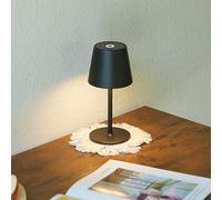 DEELUX Lampada da Tavolo Senza Fili Touch Dimmerabile Ricaricabile Luce Notturna Lampada da Comodino USB-C IP44 3 colori 4000mah Metallo Adatto per interni ed esterni nero 1 pezzi